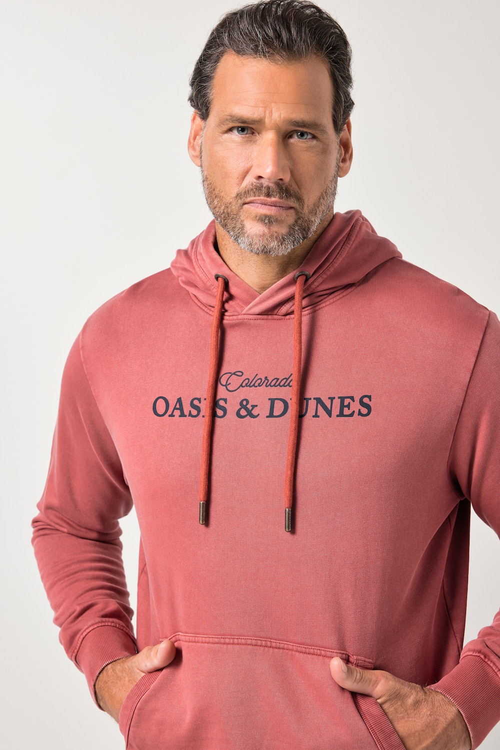 Stora storlekar Hoodie, Her, röd, storlek: 7XL, Bomull, JP1880