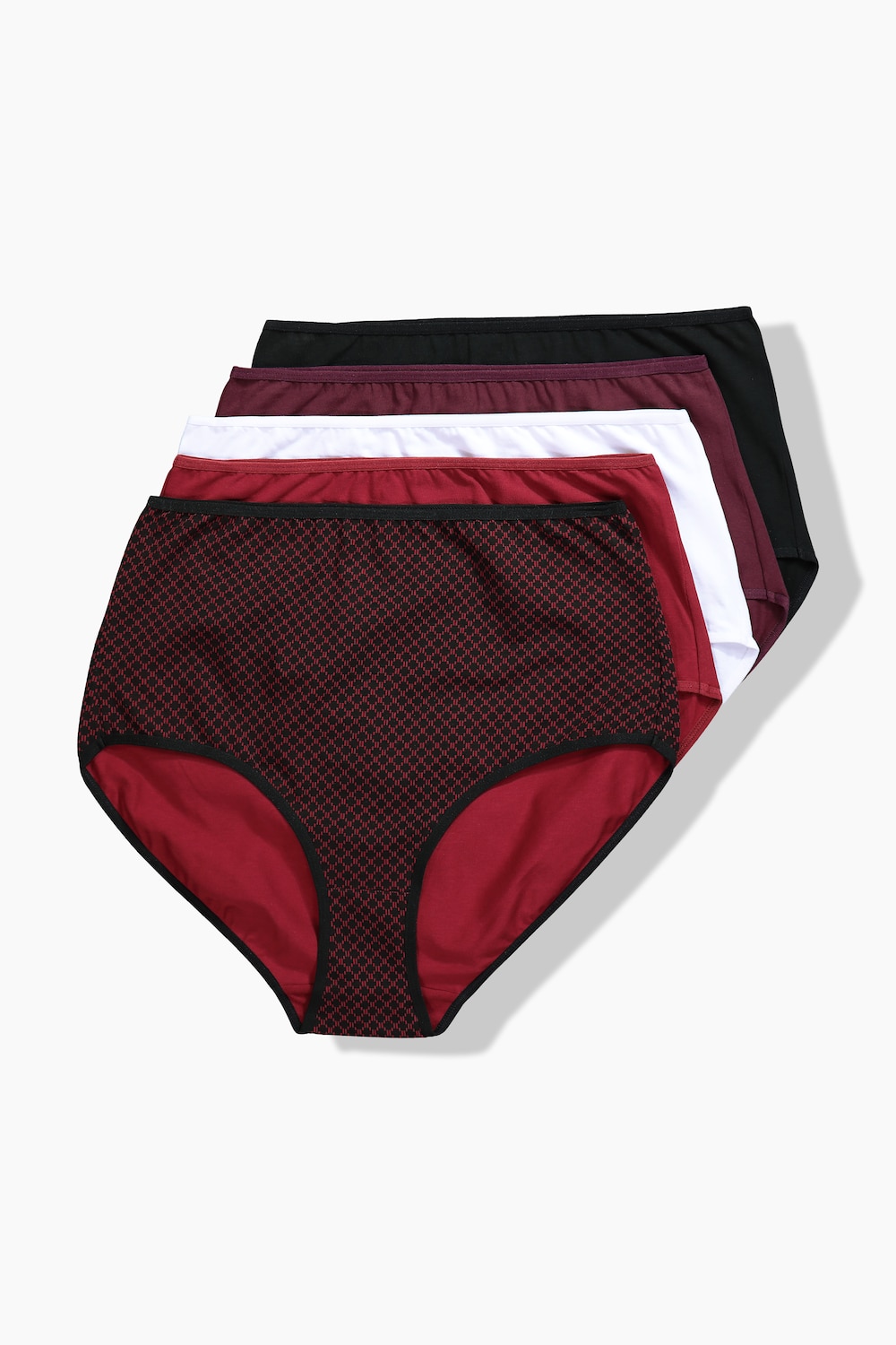 Maxislips, 5er-Pack, Muster/einfarbig, High Waist