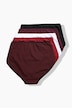 Maxislips, 5er-Pack, Muster/einfarbig, High Waist