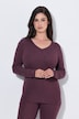 Thermo-Shirt, Rundhals, Langarm, Baumwolle, ohne Seitennaht