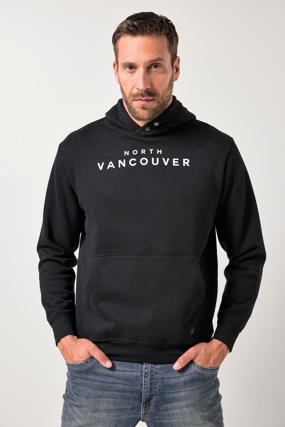 JP1880 Hoodie, Kapuzensweater, Brustprint, bis 8 XL