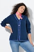 Cardigan con cuciture contrastanti, scollo a V e maniche lunghe