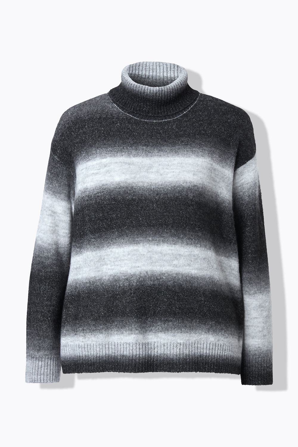 Stora storlekar Tröja med färgskiftning, Dam, grå, storlek: 58/60, Syntetfibrer/Polyester, Ulla Popken