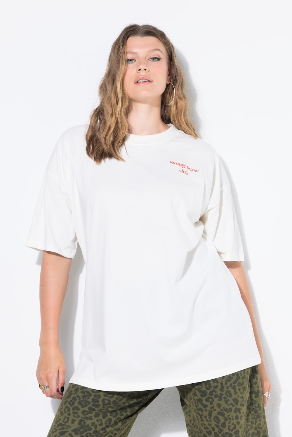 T-Shirt, oversized, Picnic-Rückenprint
