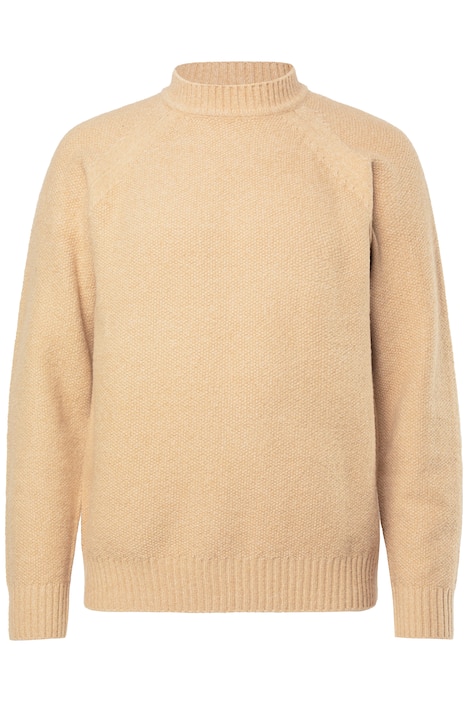 Svetr JP1880, strukturovaný úplet, dlouhé raglánové rukávy, do 7XL