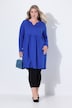 Jerseykleid, A-Linie, Tunika-Ausschnitt, Langarm