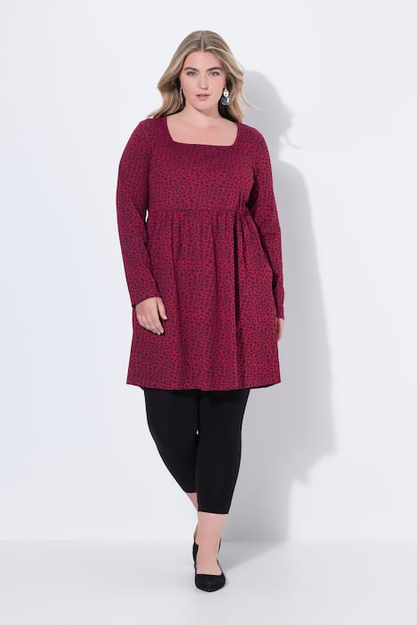 Longshirt, A-lijn, carréhals, lange mouw