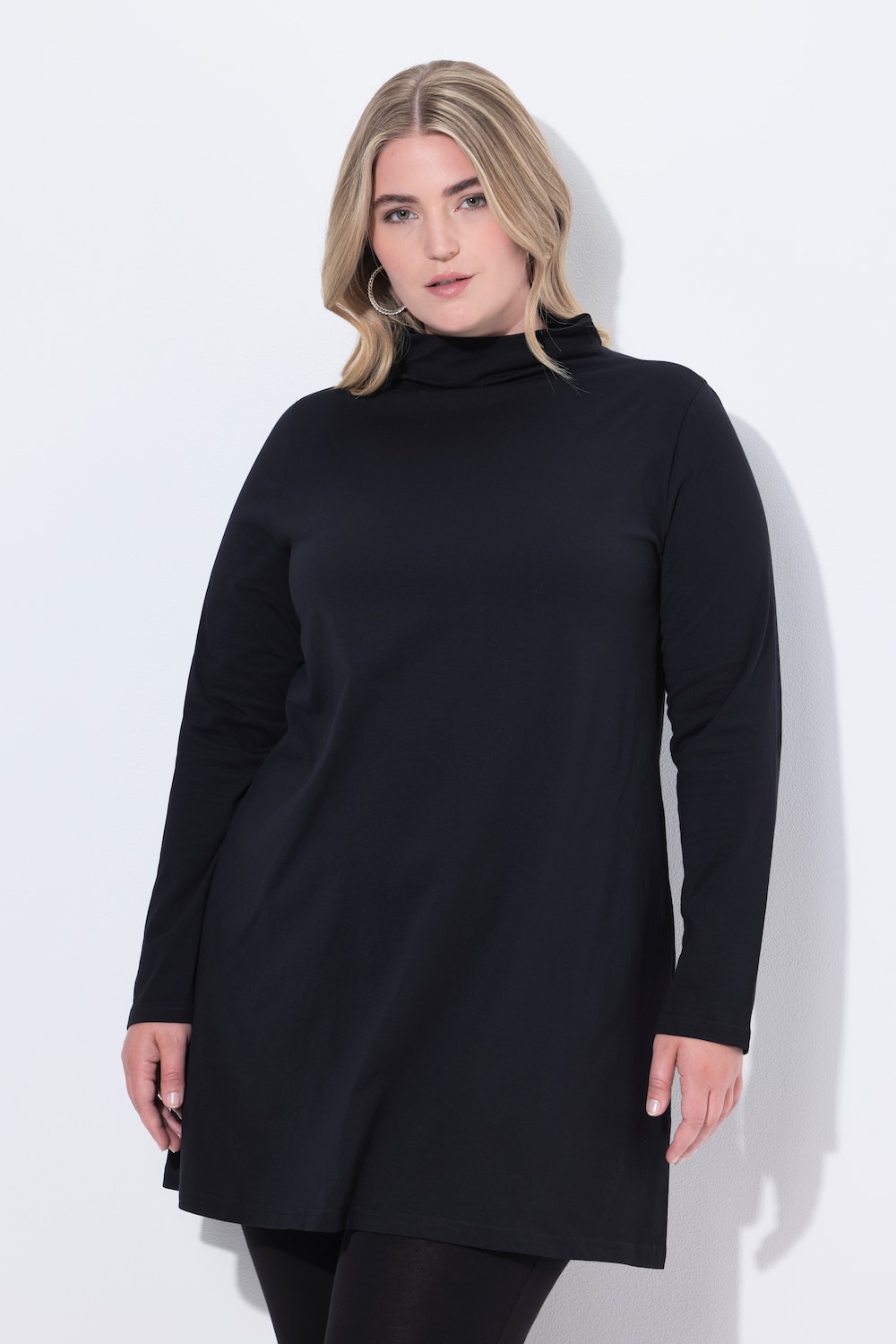 Große Größen Longshirt, Damen, schwarz, Größe: 42/44, Baumwolle, Ulla Popken