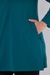 Longshirt, A-Linie, Stehkragen, Langarm, Taschen