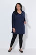 Longshirt, Taschen, A-Linie, V-Ausschnitt, Langarm