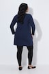 Longshirt, Taschen, A-Linie, V-Ausschnitt, Langarm