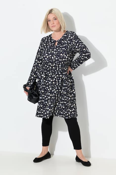 Matte Jersey Bubble Print A-Line Pocket Dress