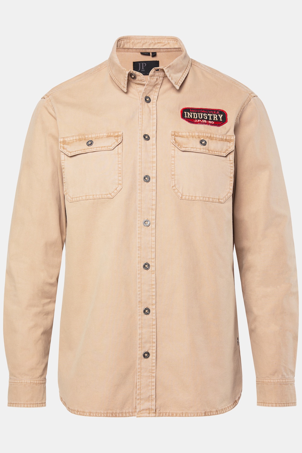 JP1880 Overshirt, Hemd, Kentkragen, Vintage Look, Badges, bis 7 XL