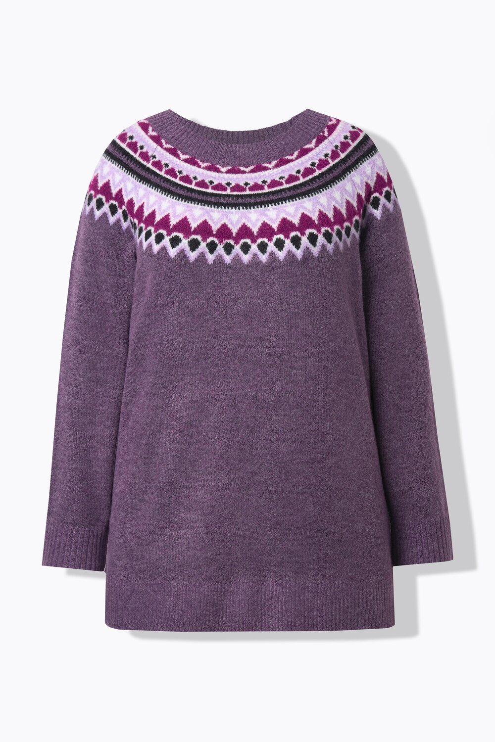 Stora storlekar Norge-tröja, Dam, lila, storlek: 42/44, Syntetfibrer/Polyester, Ulla Popken