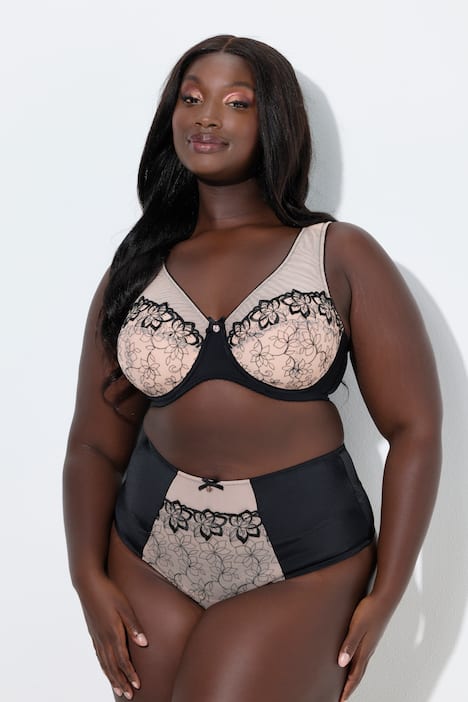 Bügel-BH, Mesh, Stickerei, Softcups, Cup B - F