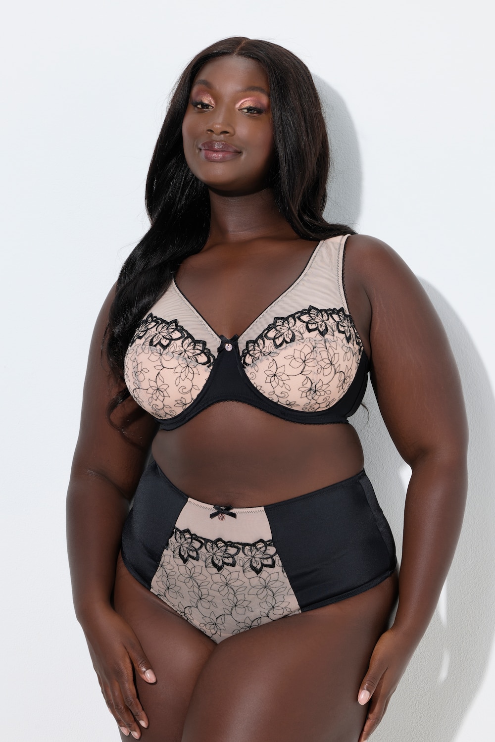 Große Größen Bügel-BH, Damen, braun, Größe: 95B, Synthetische Fasern/Polyester/Baumwolle, Ulla Popken