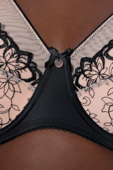 Bügel-BH, Mesh, Stickerei, Softcups, Cup B - F