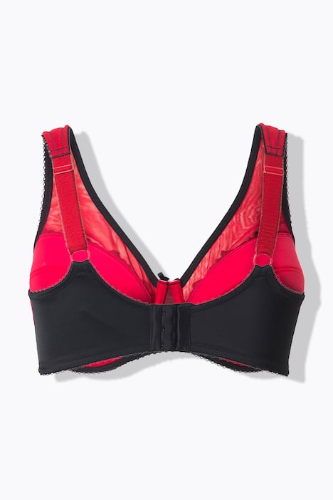Bügel-BH, Mesh, Stickerei, Softcups, Cup B - F