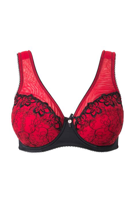 Podprsenka s kosticemi, síťovina, výšivky, měkké košíčky, velikosti B - F