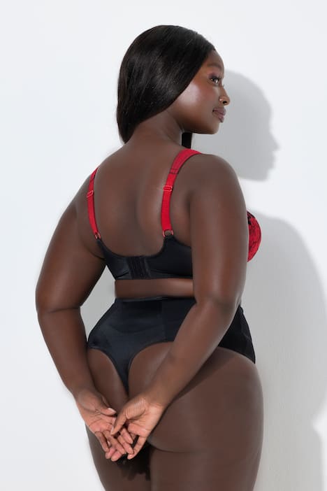 Bügel-BH, Mesh, Stickerei, Softcups, Cup B - F