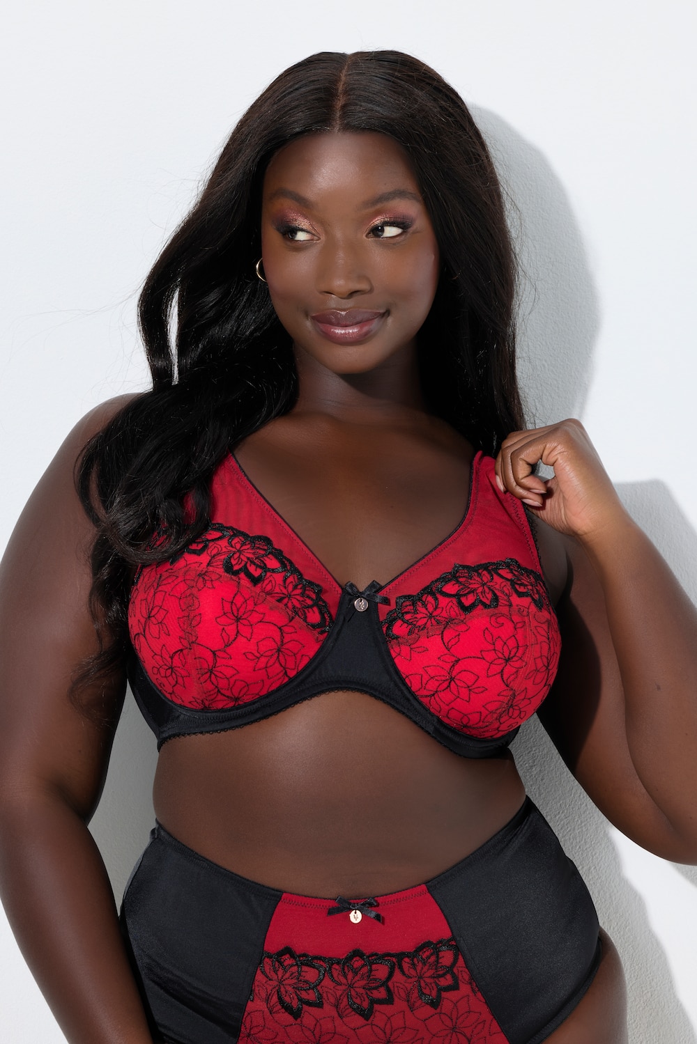 Bügel-BH, Mesh, Stickerei, Softcups, Cup B - F