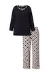 Pyžamo, s puntíky, kulatý výstřih, dlouhé rukávy, kapsy