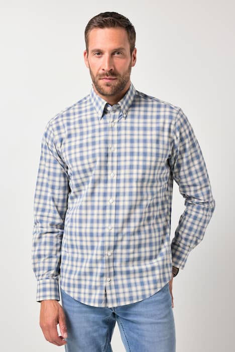JP1880 Karohemd, Langarm, Buttondown-Kragen, Modern Fit, bis 8 XL