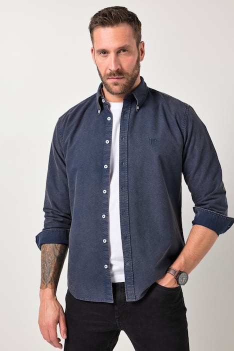 Chemise Oxford JP 1880, finition FLEXNAMIC®, manches longues et col à pointes boutonnées, coupe Modern Fit - jusqu'au 8&nbsp;XL