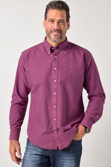 Chemise Oxford JP 1880, finition FLEXNAMIC®, manches longues et col à pointes boutonnées, coupe Modern Fit - jusqu'au 8 XL