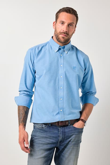 Chemise Oxford JP 1880, finition FLEXNAMIC®, manches longues et col à pointes boutonnées, coupe Modern Fit - jusqu'au 8 XL