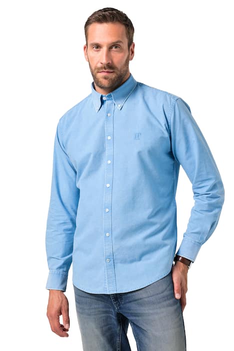 Oxford košile JP1880, FLEXNAMIC®, dlouhé rukávy, límeček s knoflíky, Modern střih, do 8XL