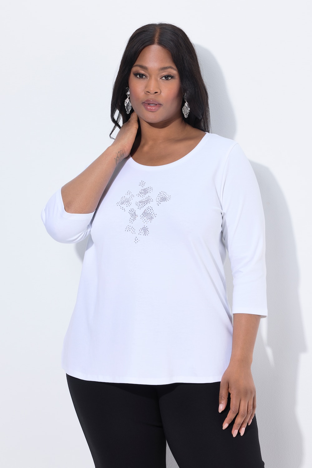 Große Größen Shirt, Damen, weiß, Größe: 58/60, Baumwolle, Ulla Popken