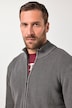 JP1880 Strickjacke, Stehkragen, Zipper, Vintage Look, bis 7 XL