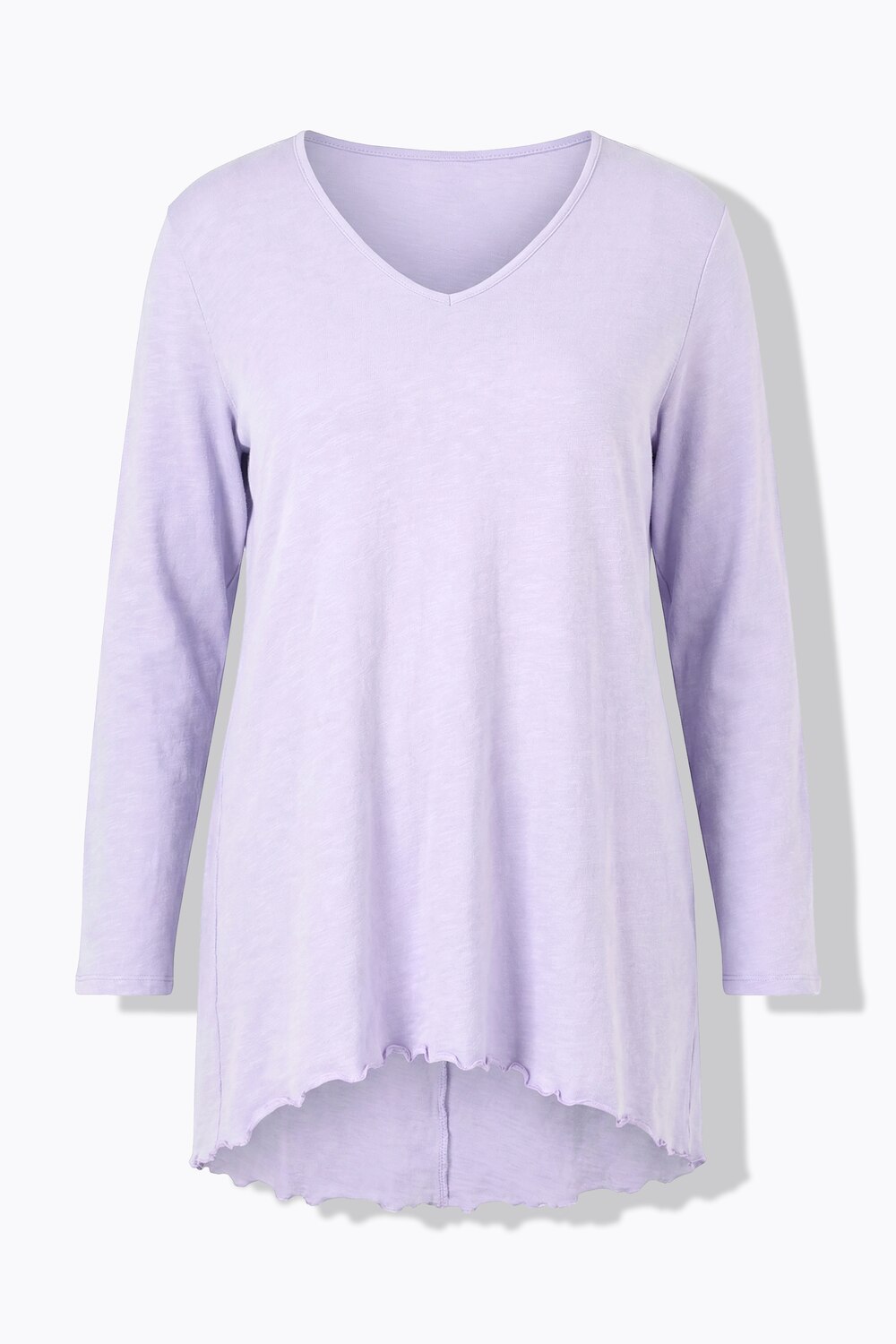Stora storlekar Finstickad topp, Dam, lila, storlek: 44, Bomull, Angel of Style