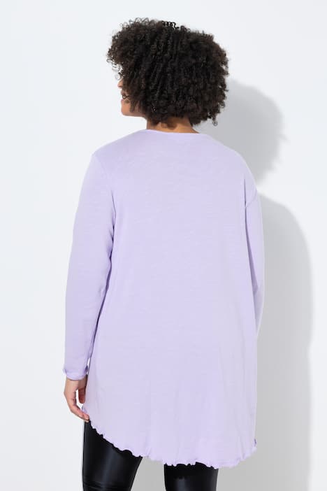 Kardigan, trapezowy krój, efekt neonowy, długi rękaw