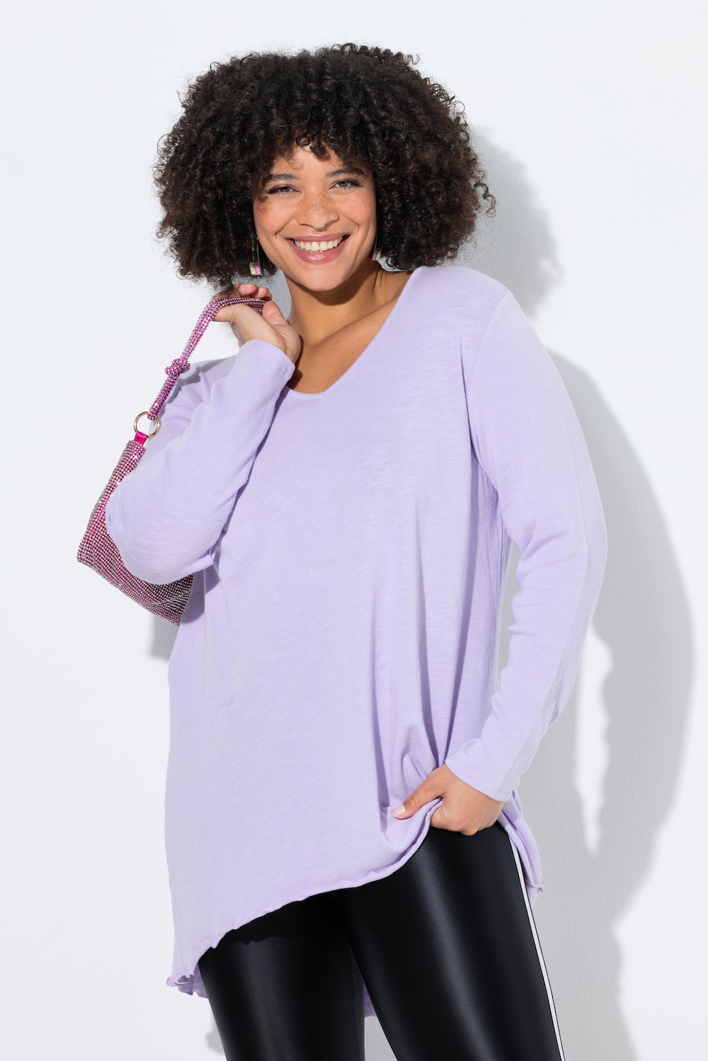 Strickshirt, A-Linie, Langarm