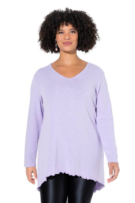 Úpletové tričko, A střih, dlouhé rukávy