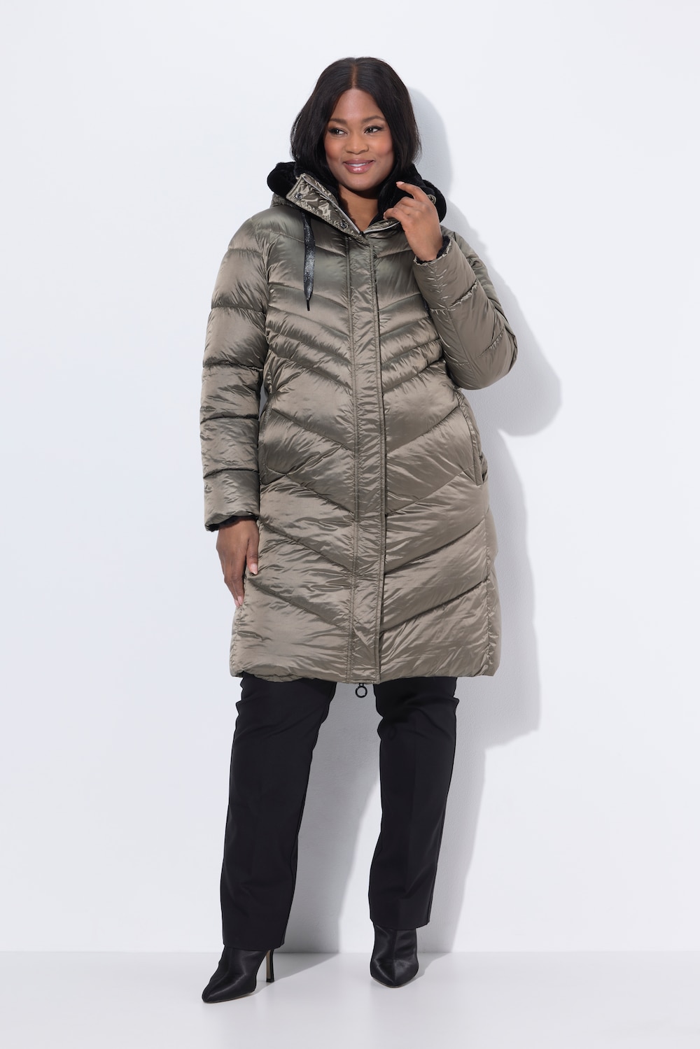 Große Größen HYPRAR Steppmantel, Damen, orange, Größe: 46/48, Polyester/Synthetische Fasern, Ulla Popken