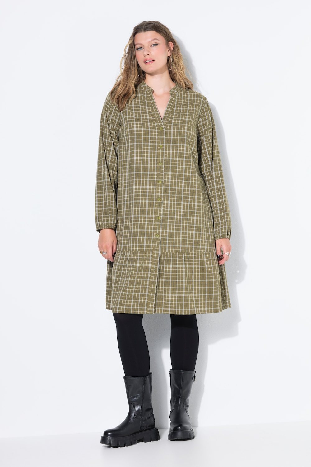 Große Größen Kleid, Damen, grün, Größe: 42/44, Baumwolle/Viskose, Studio Untold