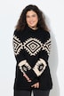 Pullover, Strickmuster, Rollkragen, Raglan-Langarm