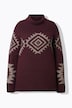 Pullover, Strickmuster, Rollkragen, Raglan-Langarm