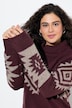 Pullover, Strickmuster, Rollkragen, Raglan-Langarm