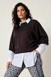 Pullover, kurz, Rundhalsausschnitt, 3/4-Arm