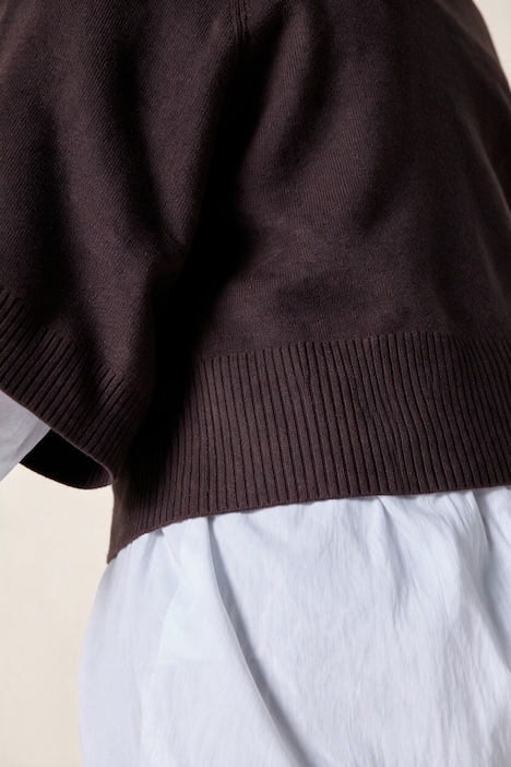 Pullover, kurz, Rundhalsausschnitt, 3/4-Arm