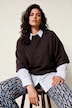 Pullover, kurz, Rundhalsausschnitt, 3/4-Arm