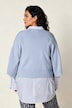 Pullover, kurz, Rundhalsausschnitt, 3/4-Arm
