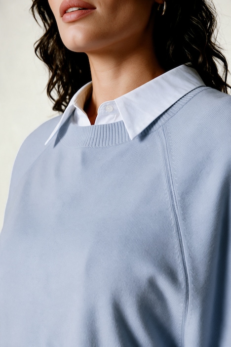 Pullover, kurz, Rundhalsausschnitt, 3/4-Arm
