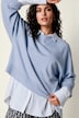 Pullover, kurz, Rundhalsausschnitt, 3/4-Arm