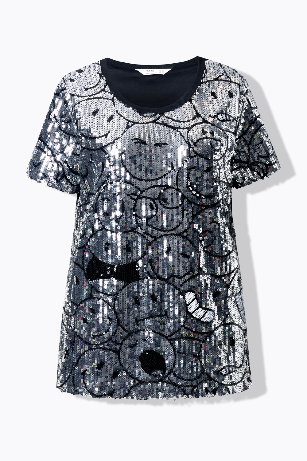 Stora storlekar T-shirt, Dam, grå, storlek: 54, Polyester/Viskos, Angel of Style