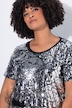 T-shirt, comfort fit, pailletten-smiley